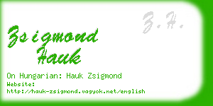 zsigmond hauk business card